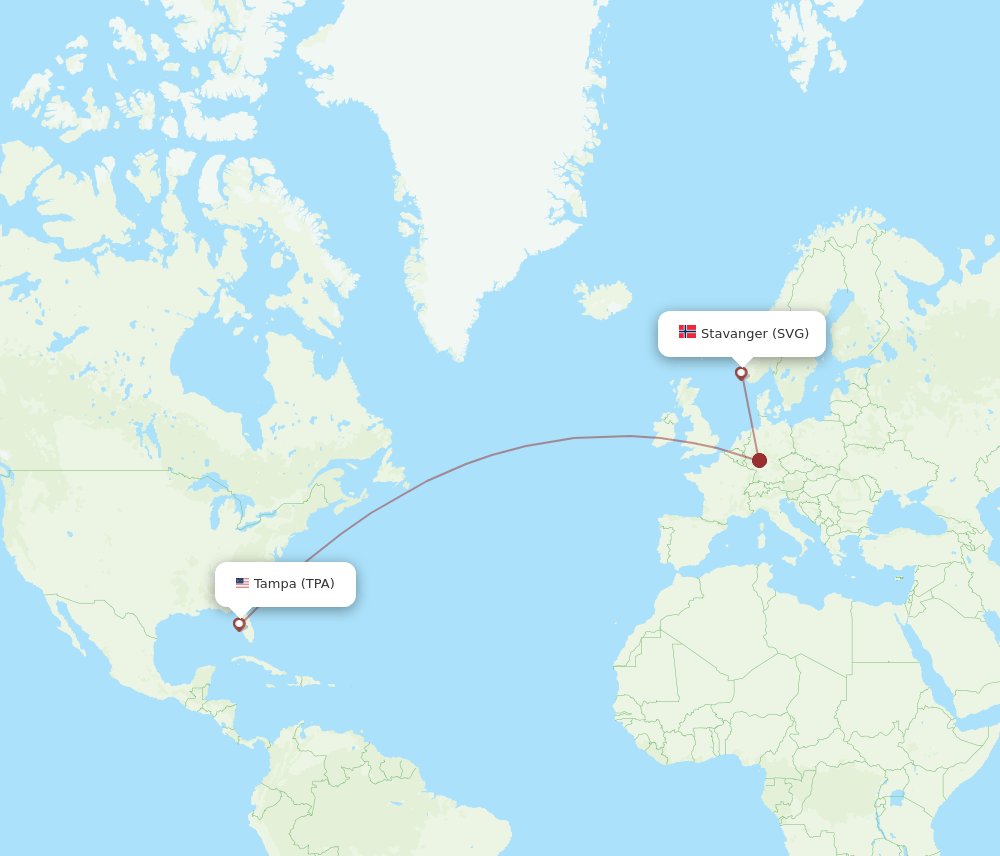SVG-TPA flight routes