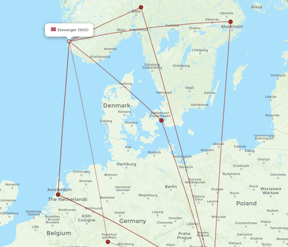 SVG to VIE flights and routes map