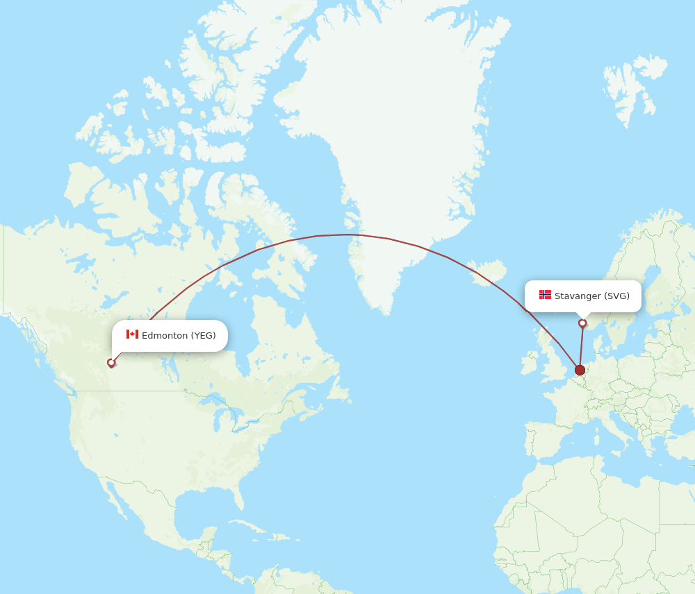SVG-YEG flight routes