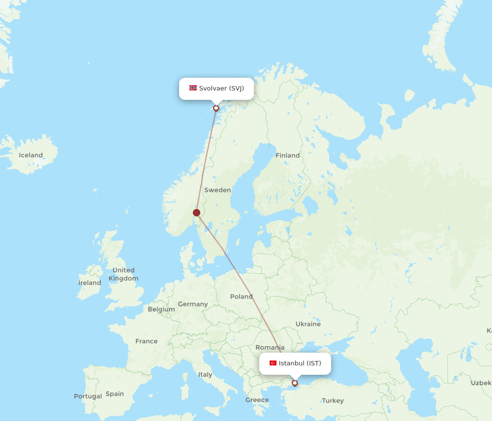 SVJ-IST flight routes