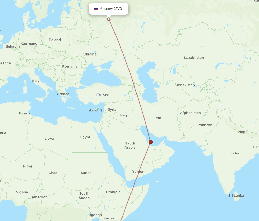 SVO-DAR flight routes
