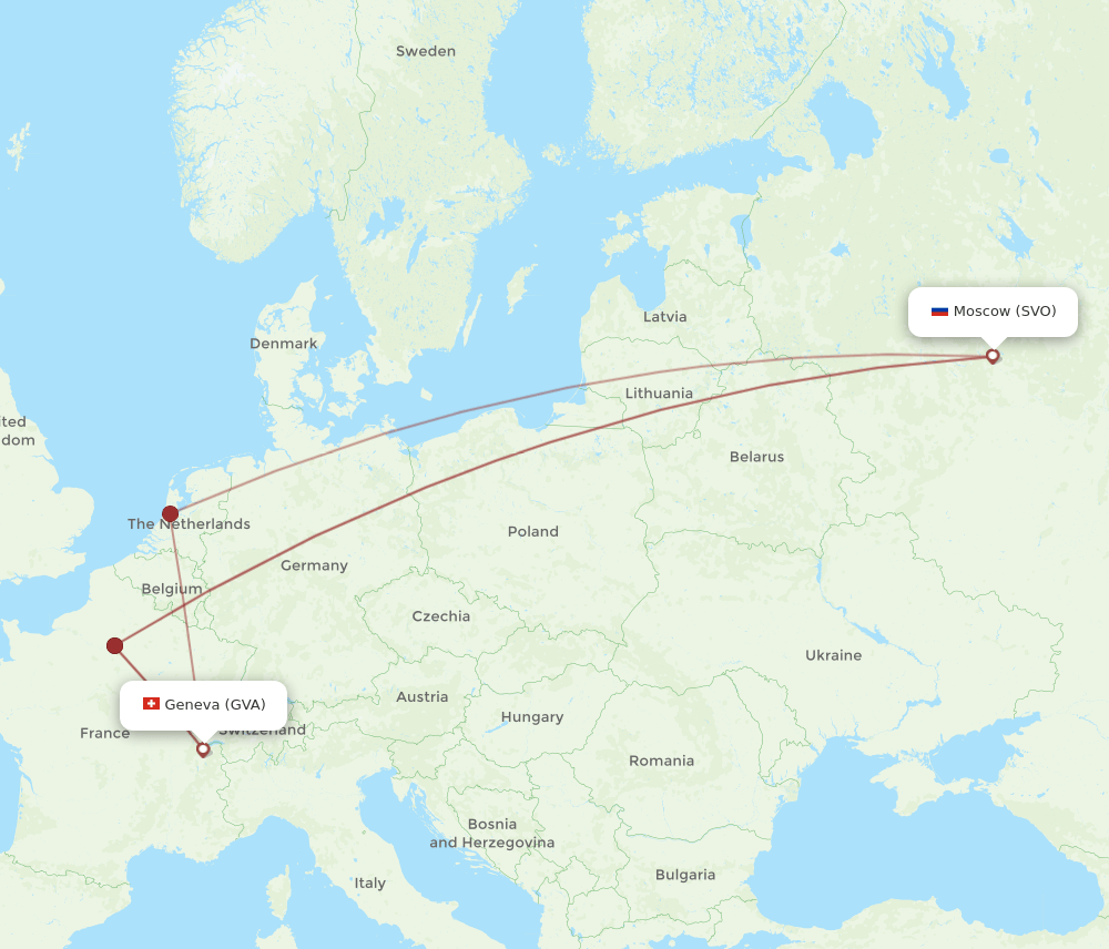 SVO-GVA flight routes