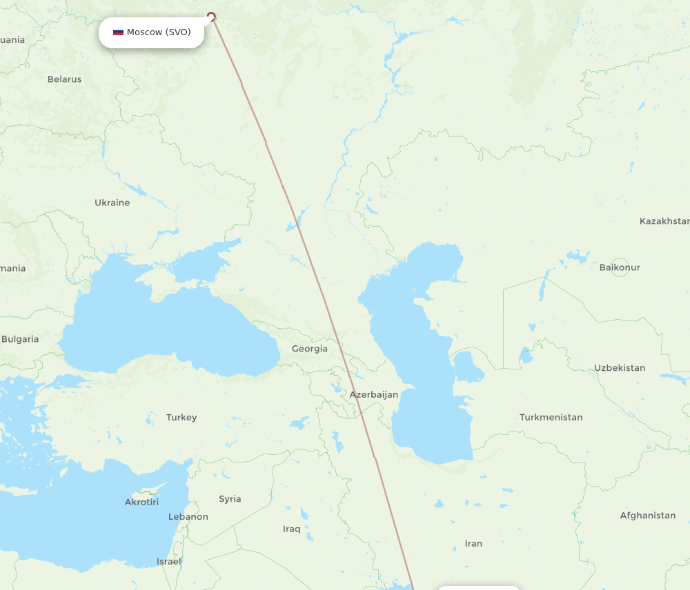 SVO-LRR flight routes