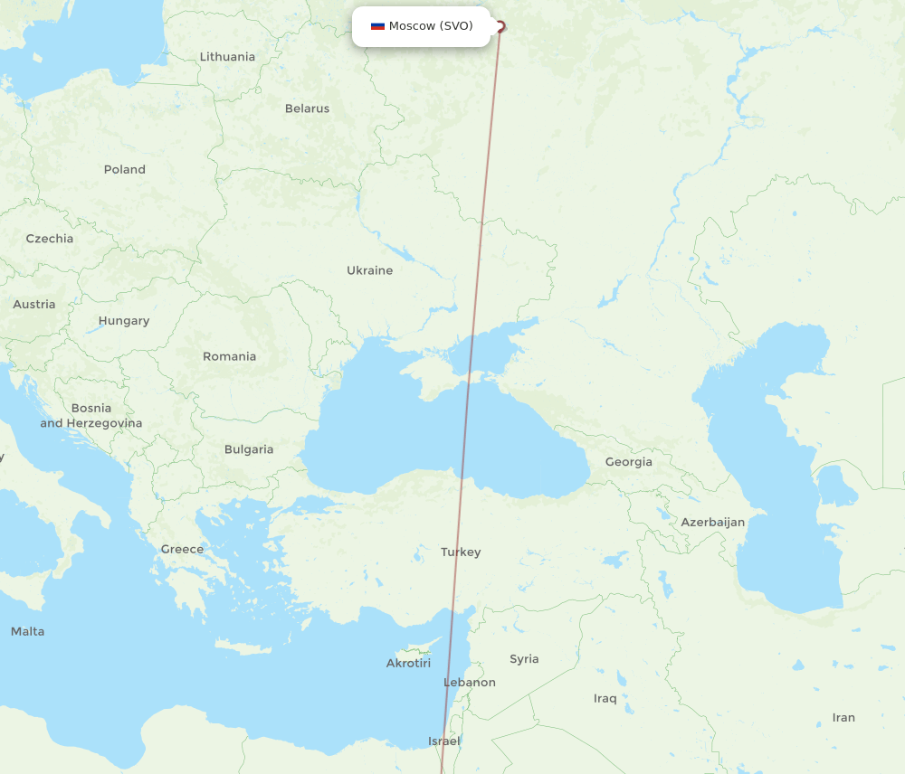 SVO to LXR flights and routes map