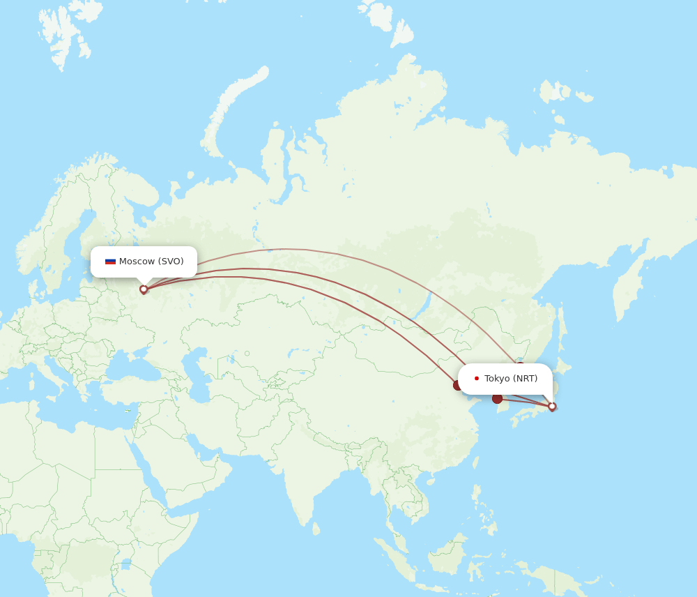 SVO-NRT flight routes