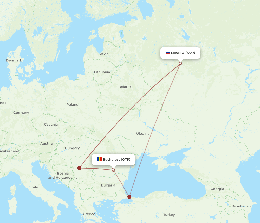 SVO-OTP flight routes