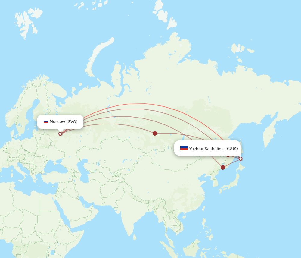 SVO-UUS flight routes