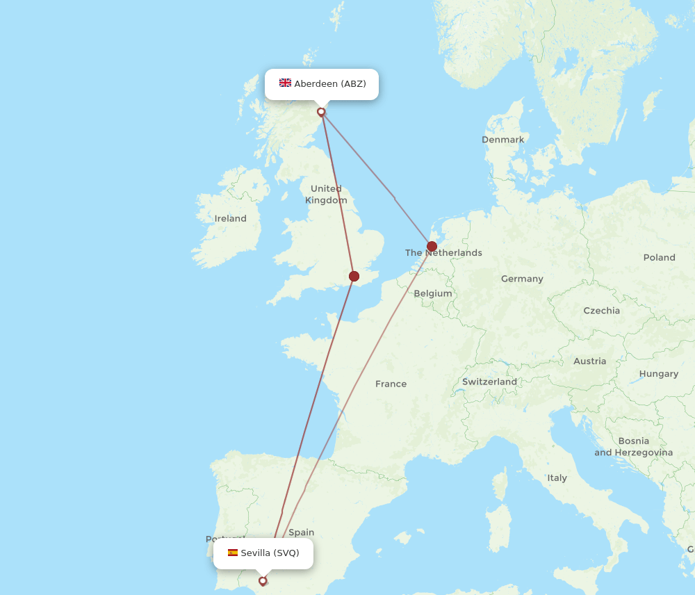 SVQ-ABZ flight routes