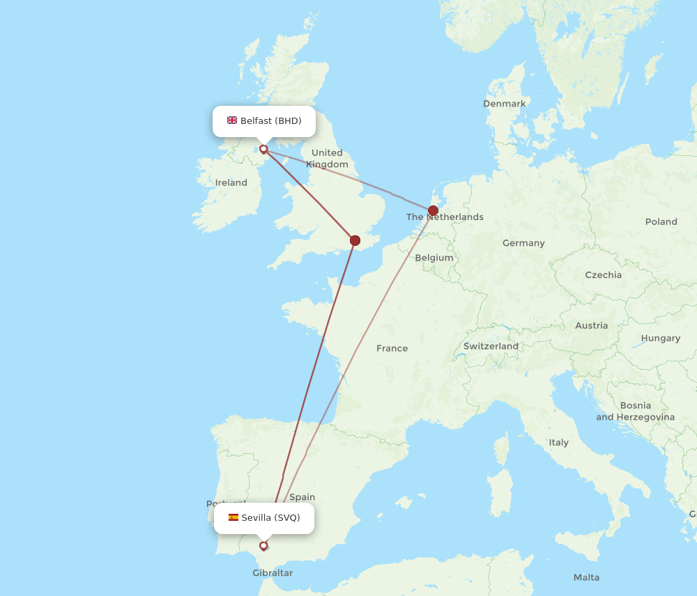 SVQ-BHD flight routes