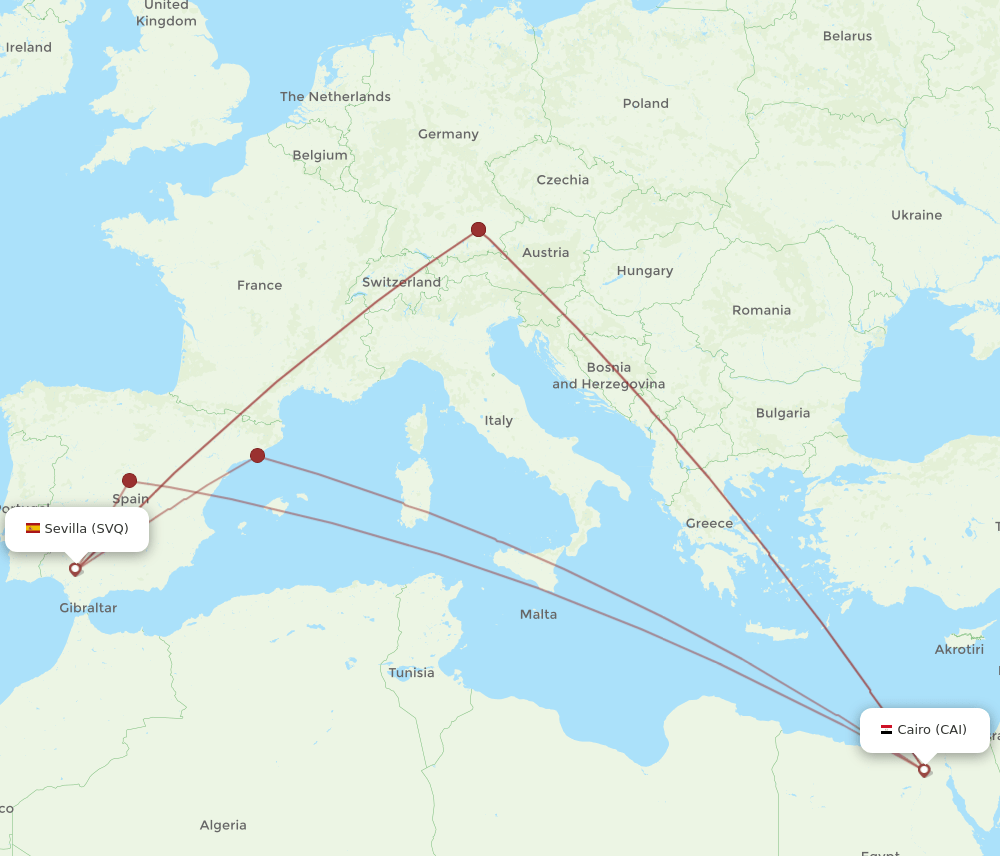 SVQ-CAI flight routes