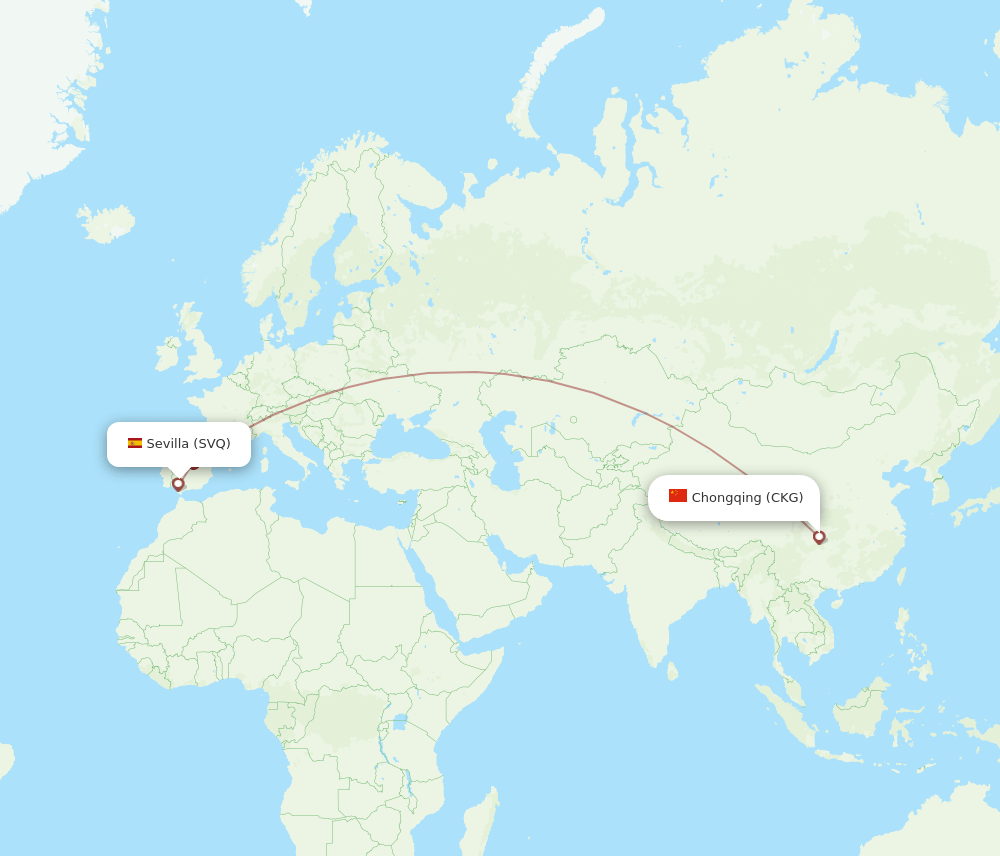 SVQ-CKG flight routes