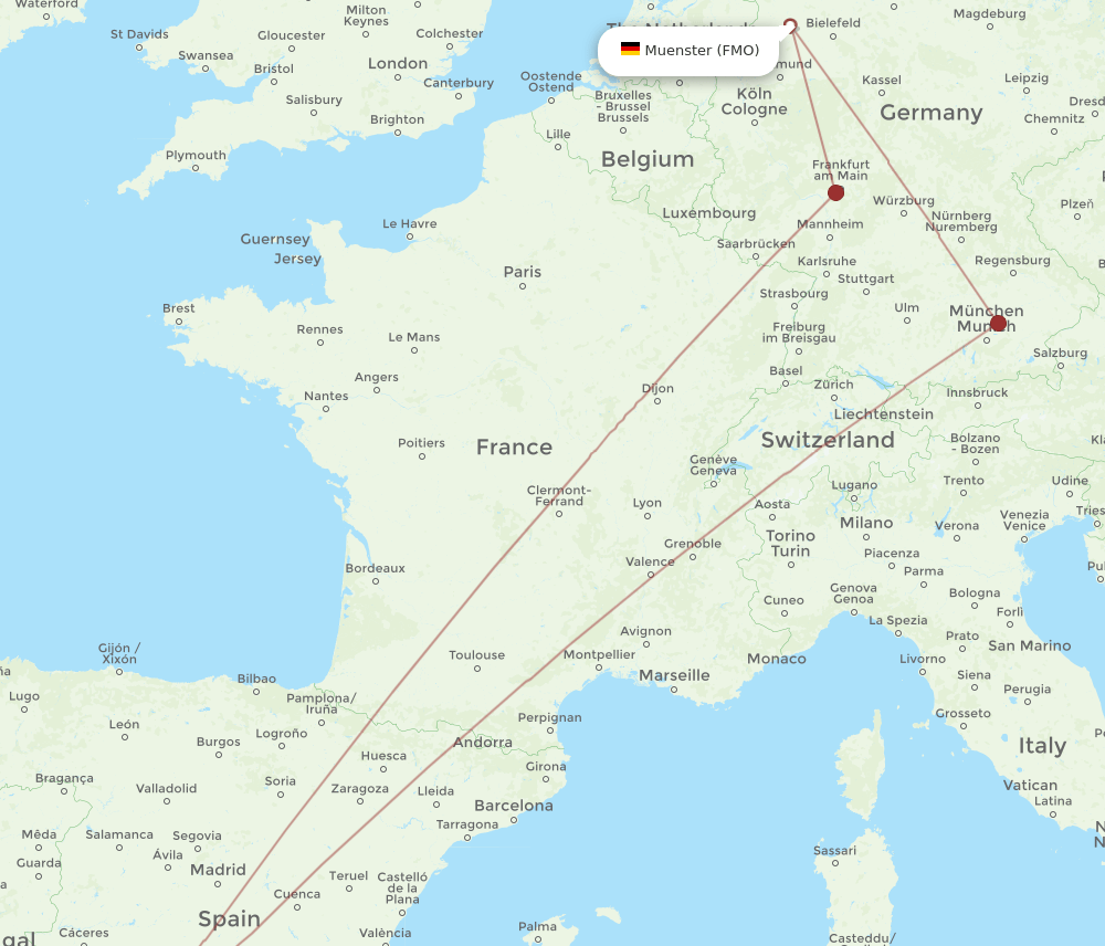 SVQ-FMO flight routes