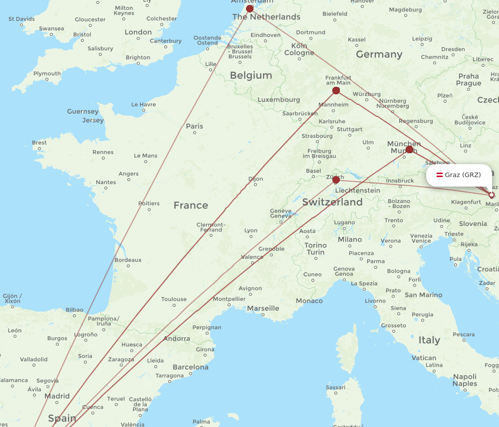 SVQ-GRZ flight routes
