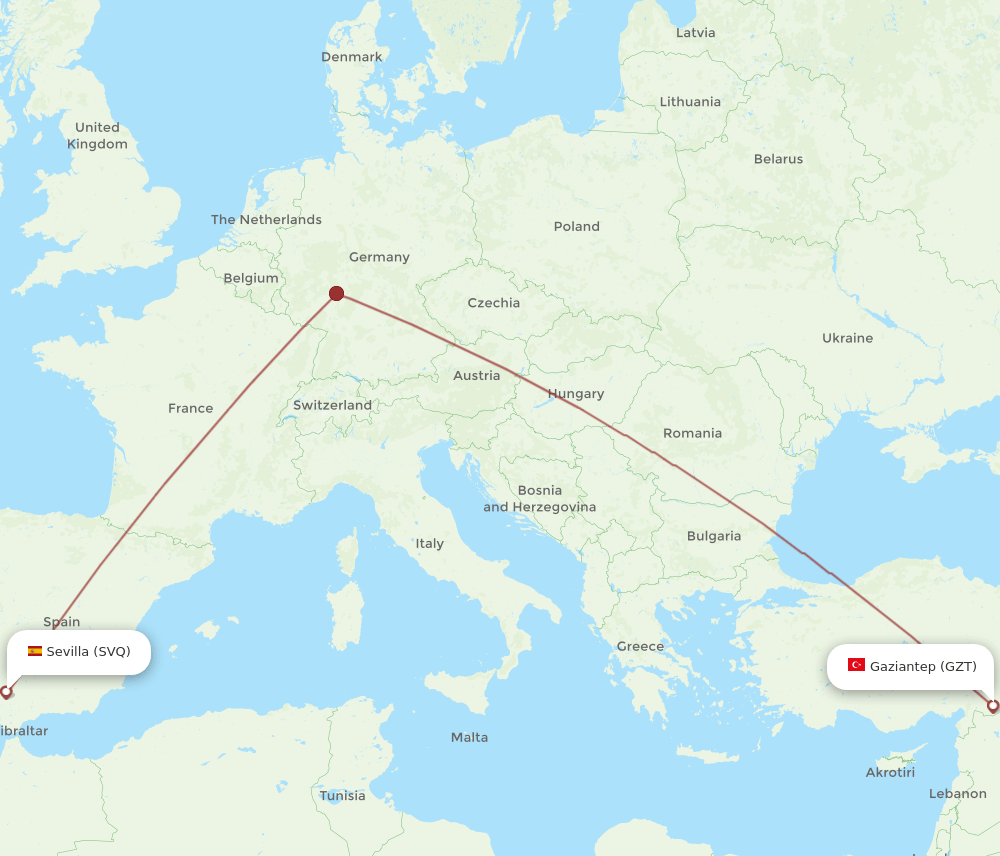 SVQ-GZT flight routes