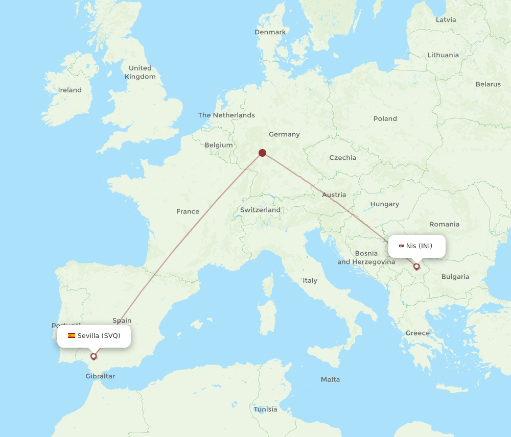 SVQ-INI flight routes