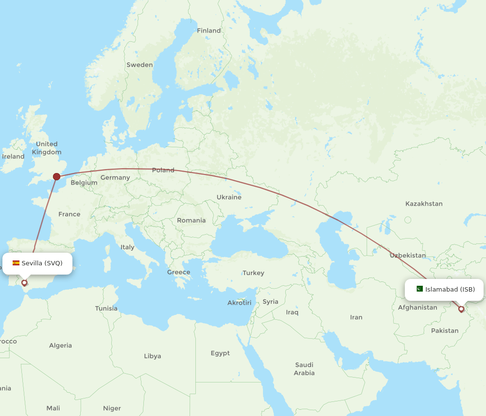 SVQ-ISB flight routes