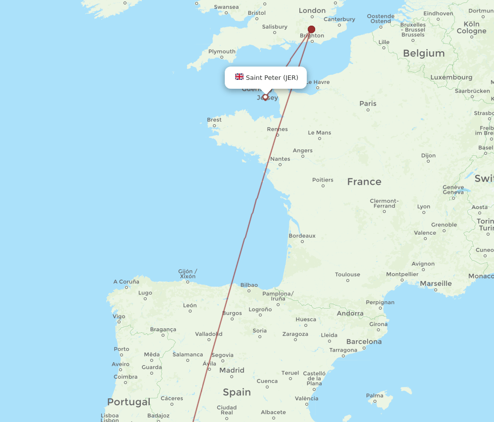 SVQ-JER flight routes