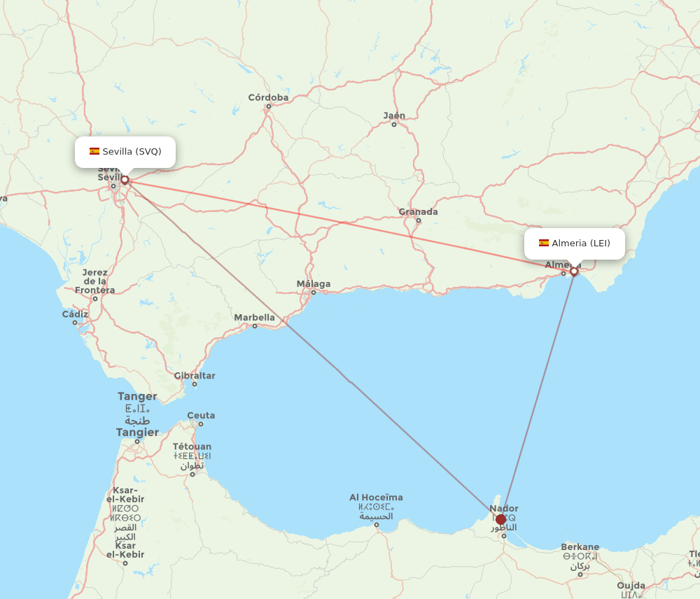SVQ-LEI flight routes