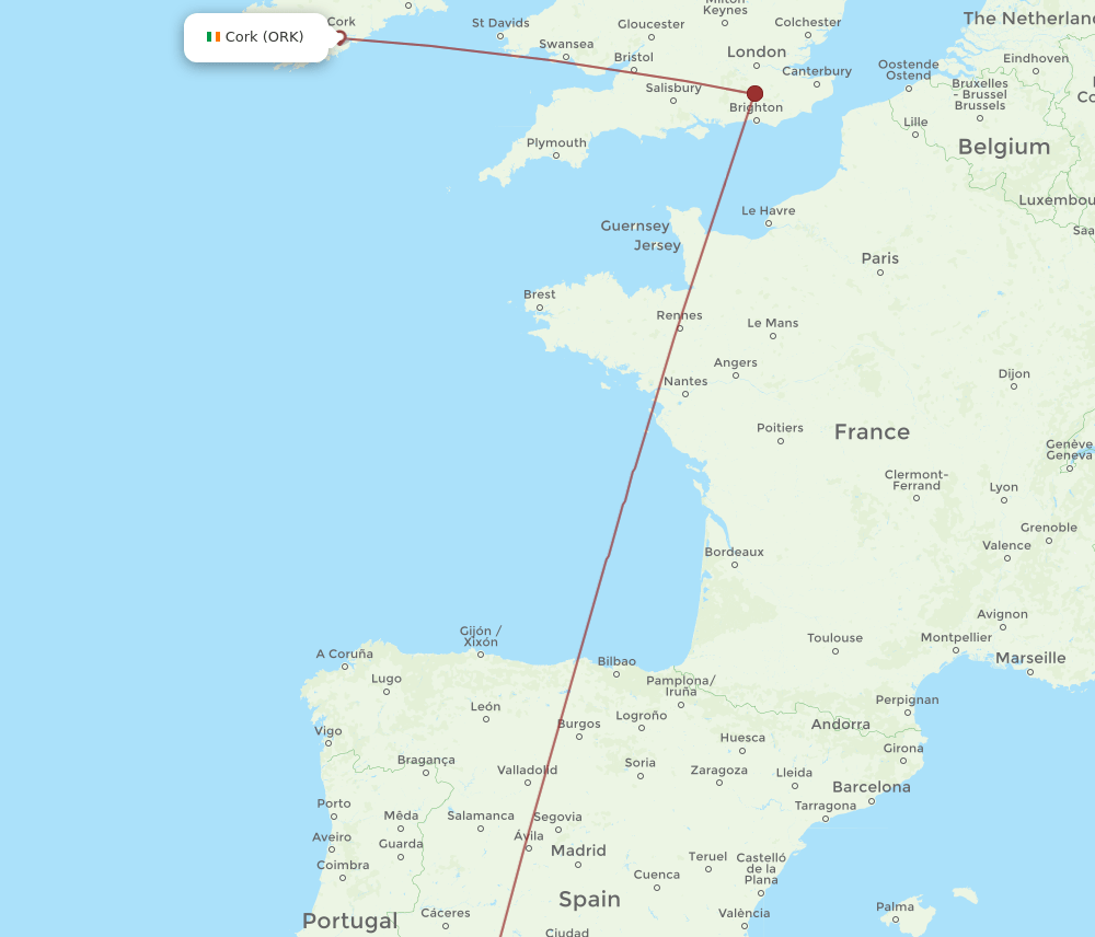 SVQ-ORK flight routes