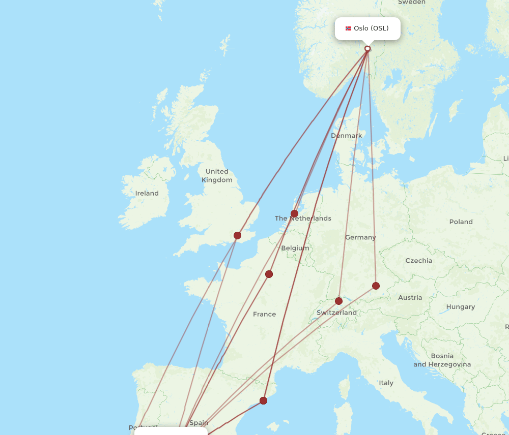 SVQ-OSL flight routes