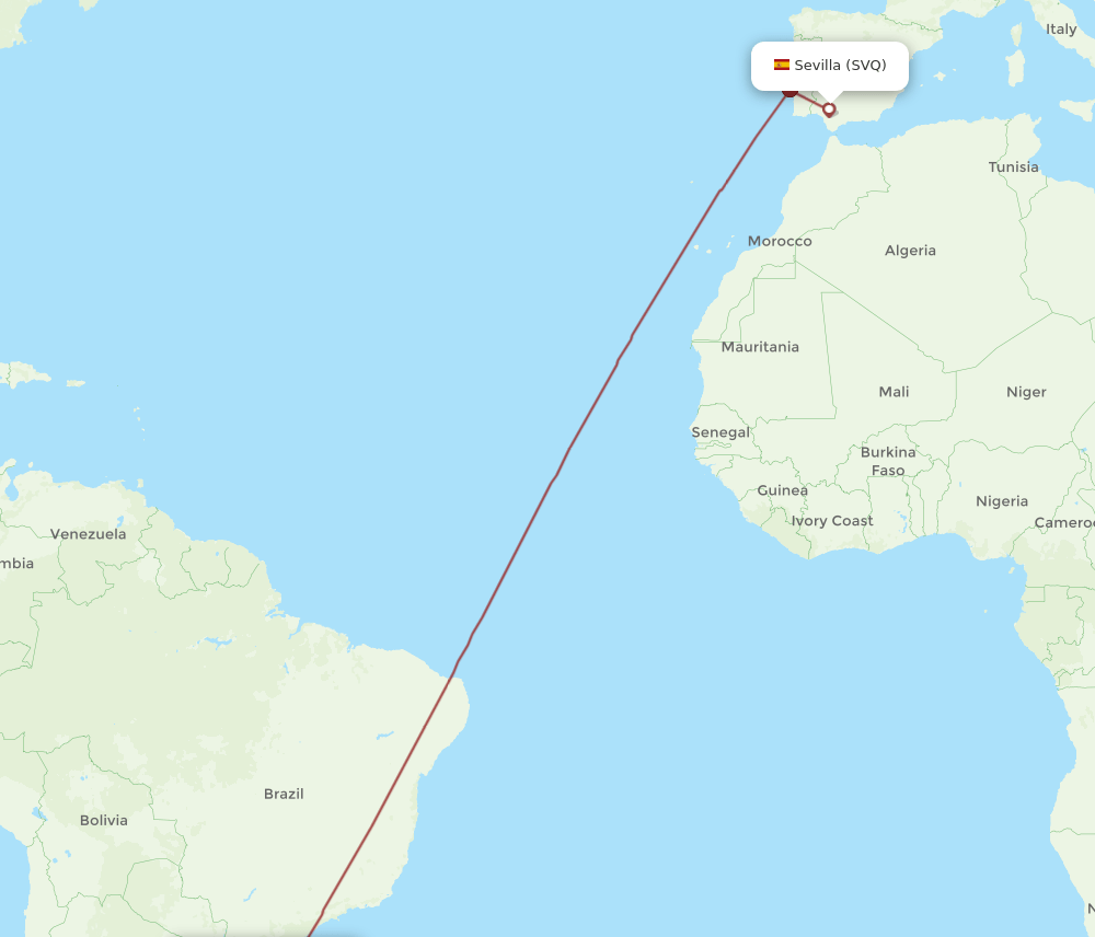 SVQ-POA flight routes