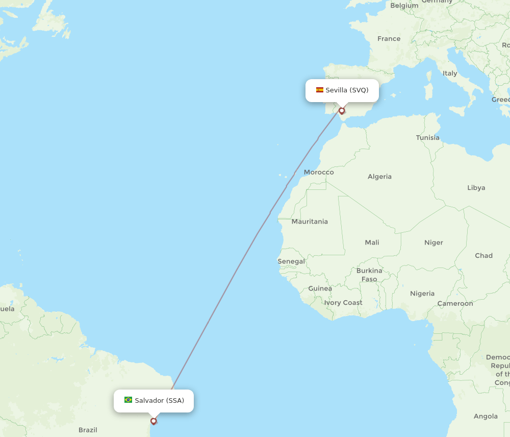 SVQ-SSA flight routes