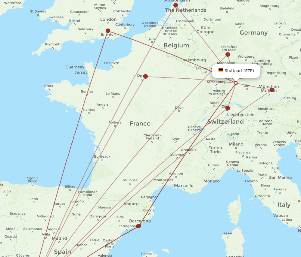 SVQ to STR flights and routes map