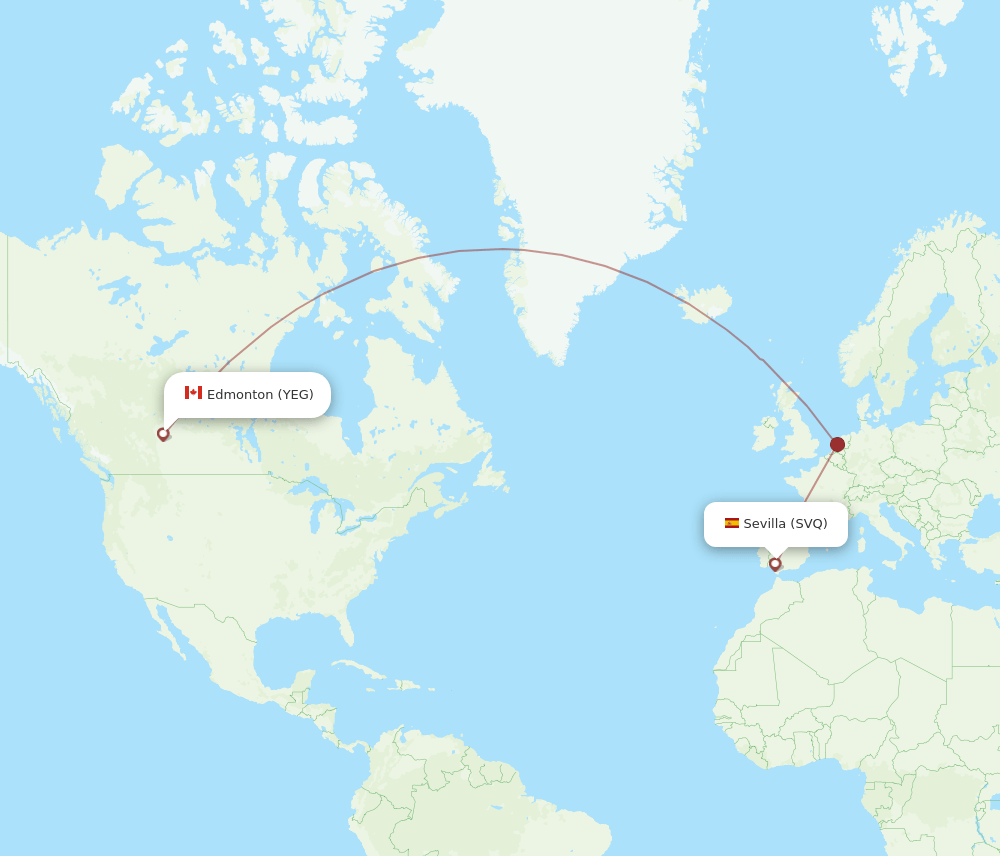 SVQ-YEG flight routes