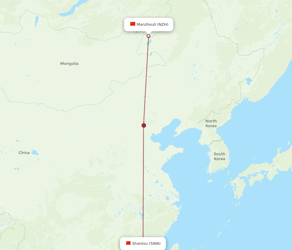 SWA-NZH flight routes