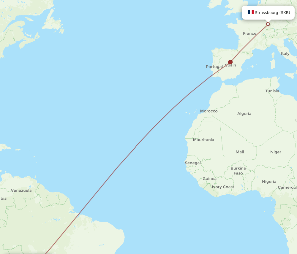 SXB-VVI flight routes