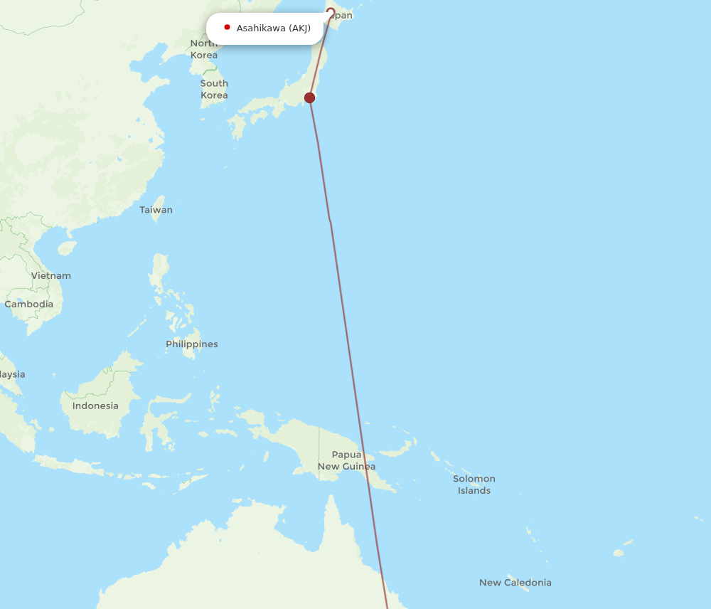 SYD-AKJ flight routes