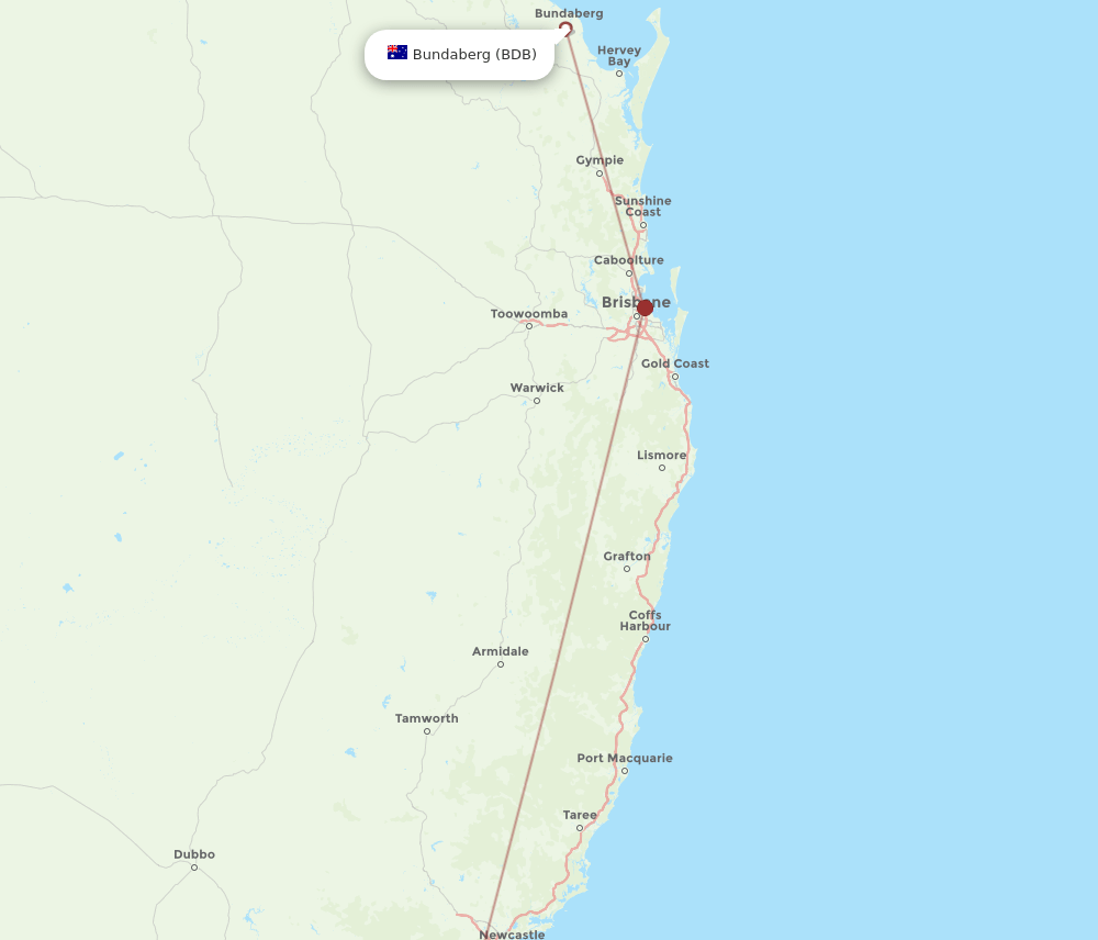 SYD-BDB flight routes