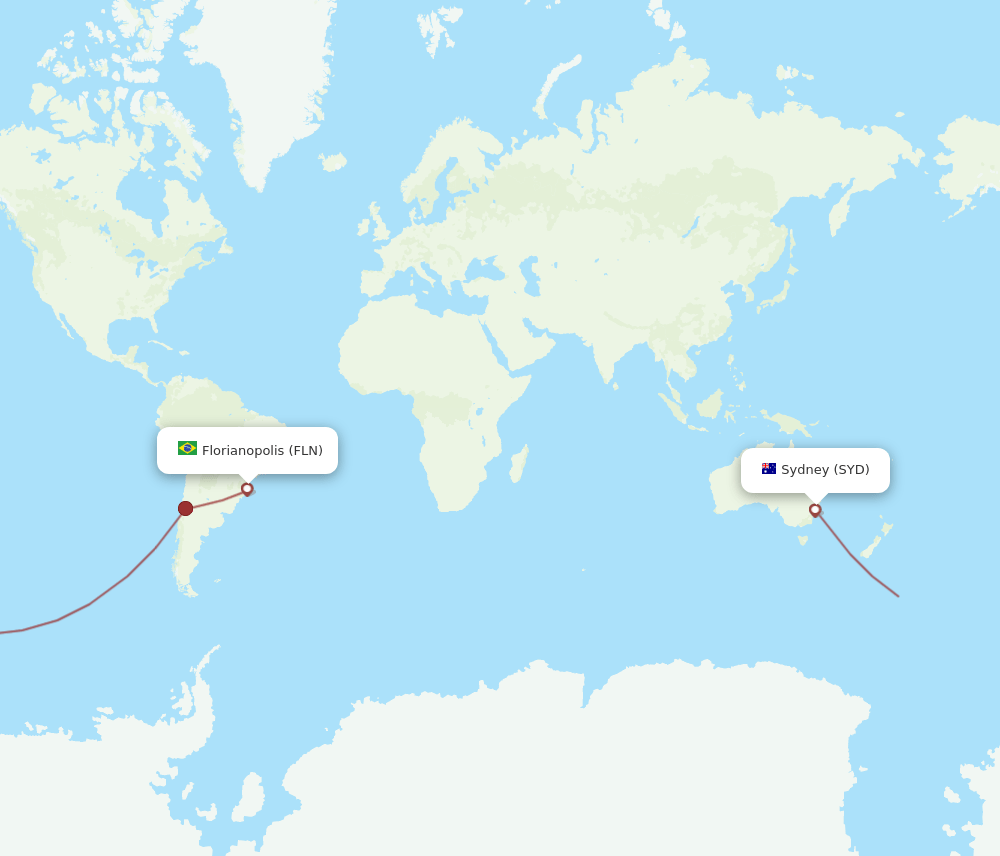 SYD-FLN flight routes