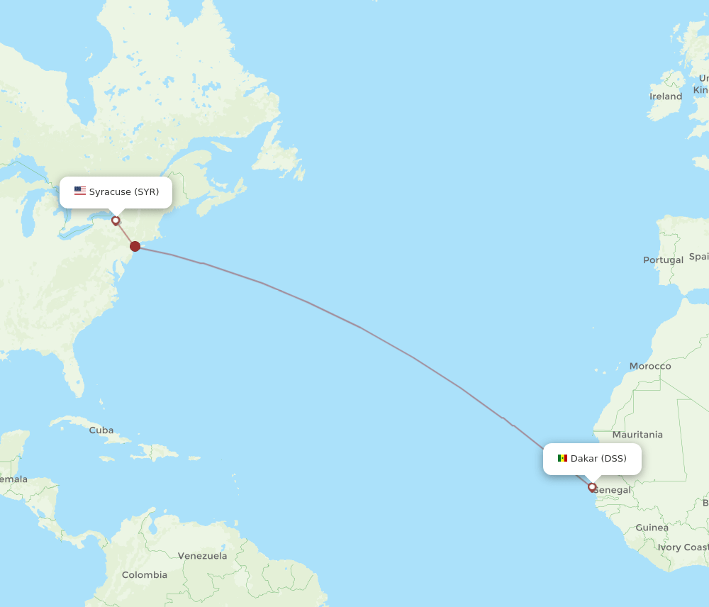 SYR-DSS flight routes