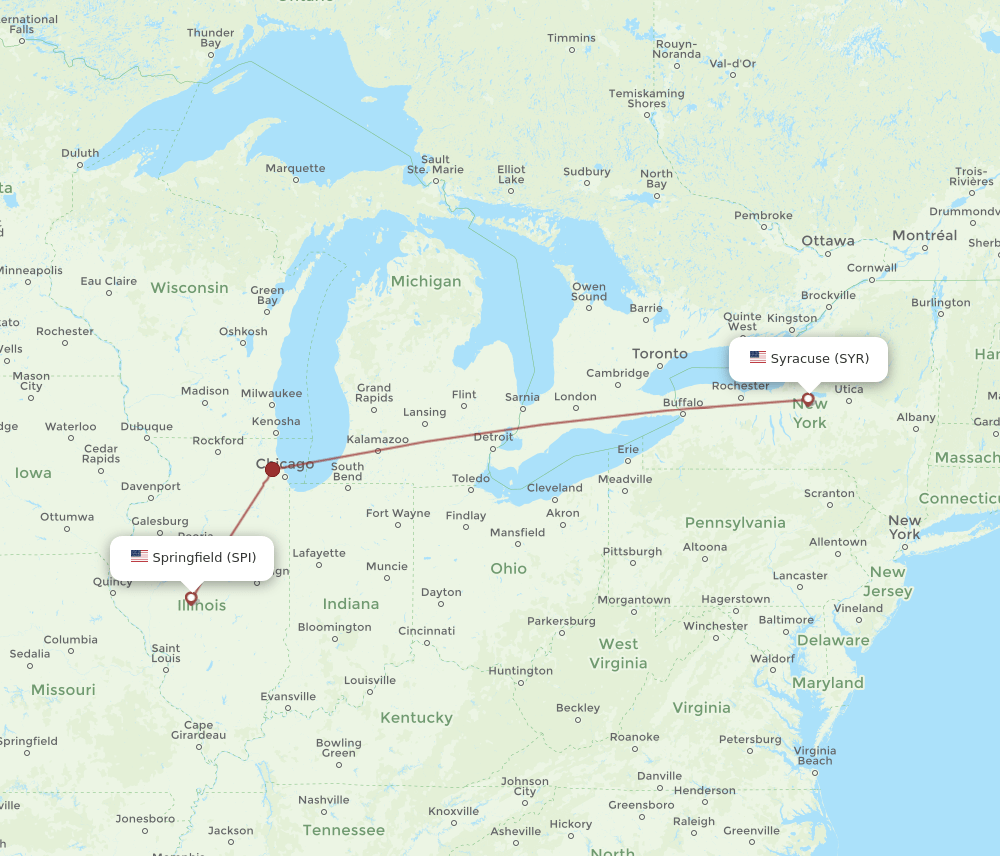 SYR-SPI flight routes
