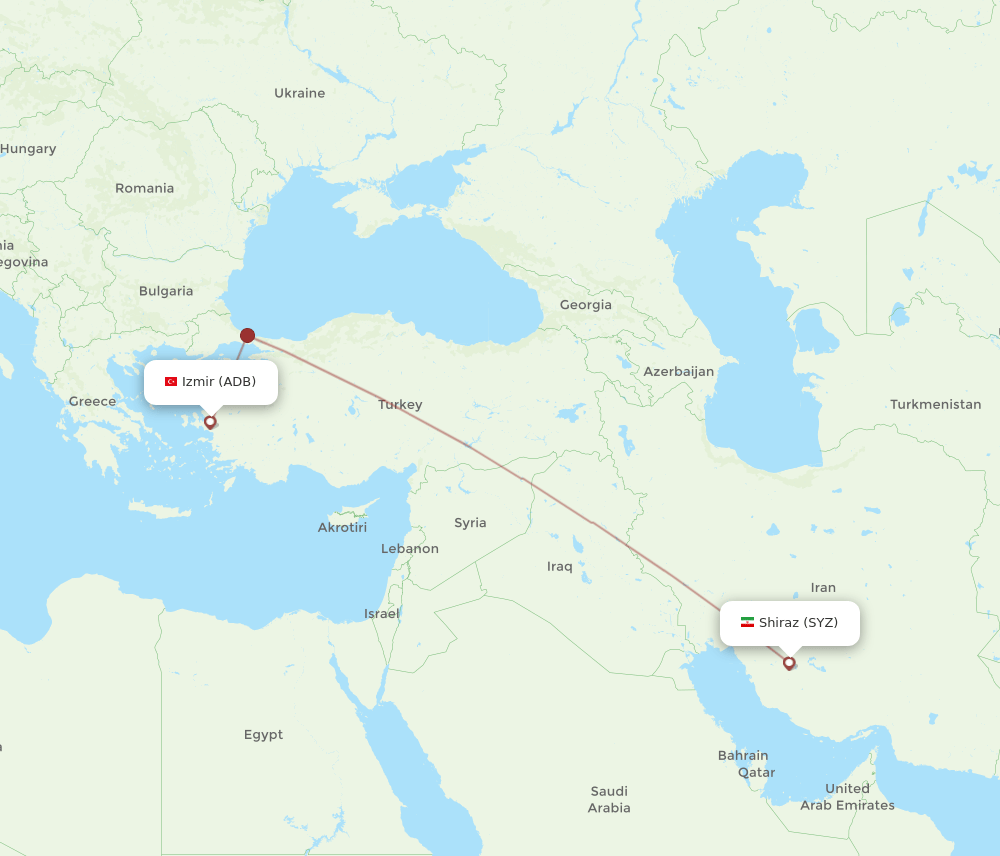 SYZ-ADB flight routes