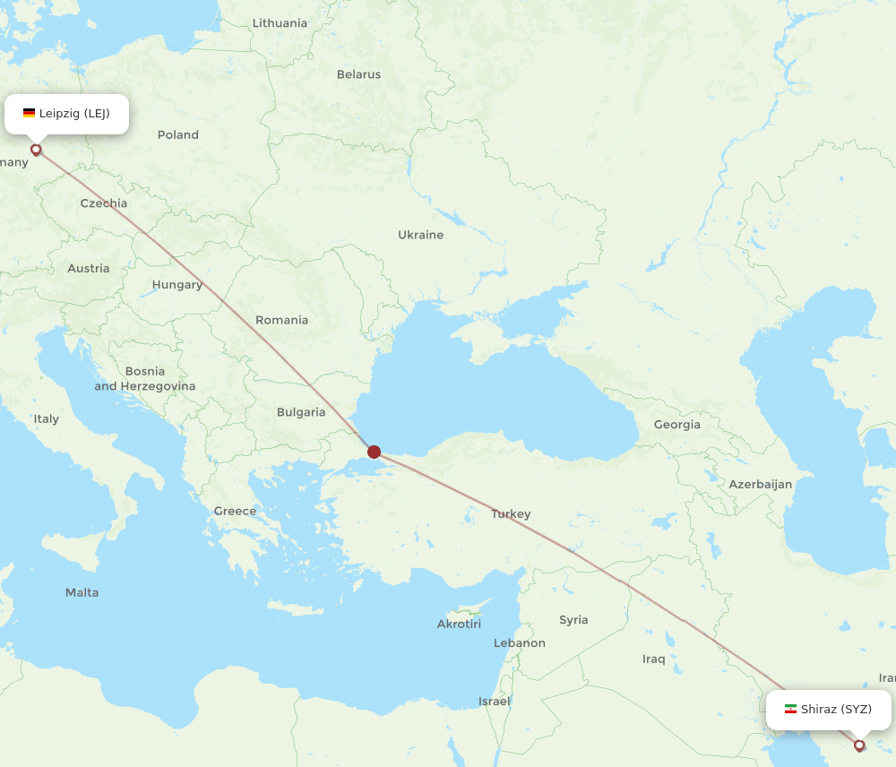 SYZ-LEJ flight routes