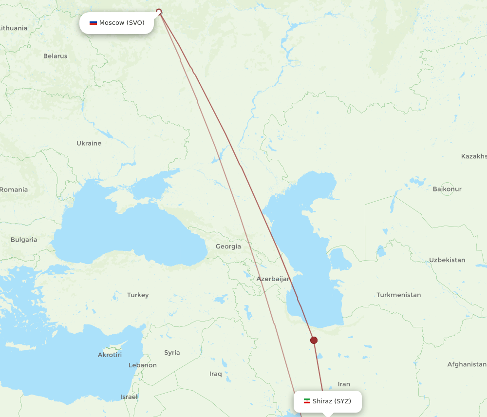 SYZ-SVO flight routes