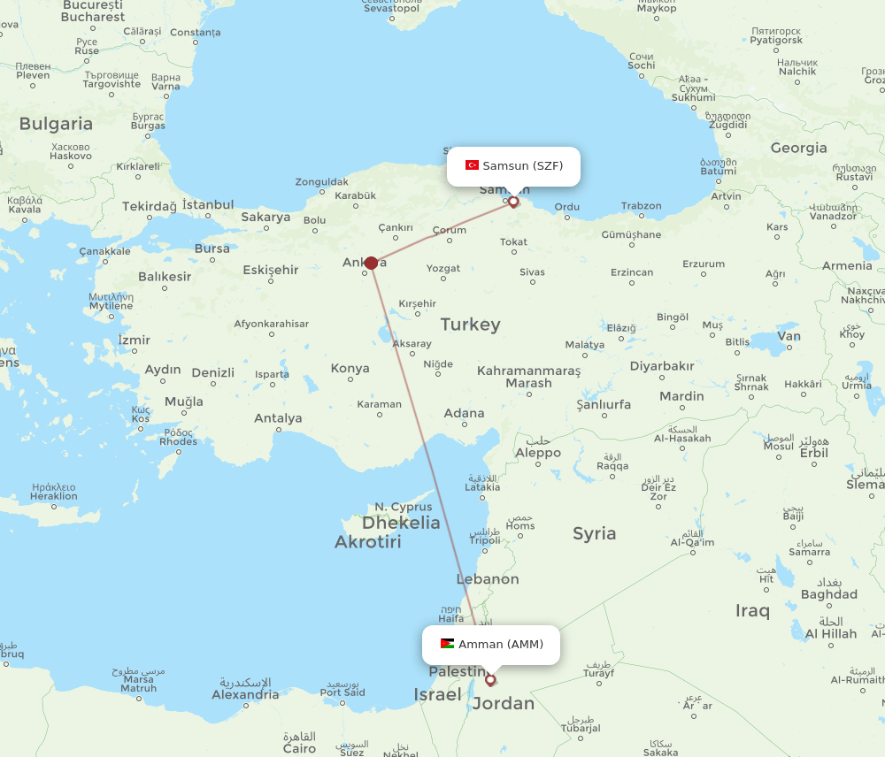 SZF-AMM flight routes