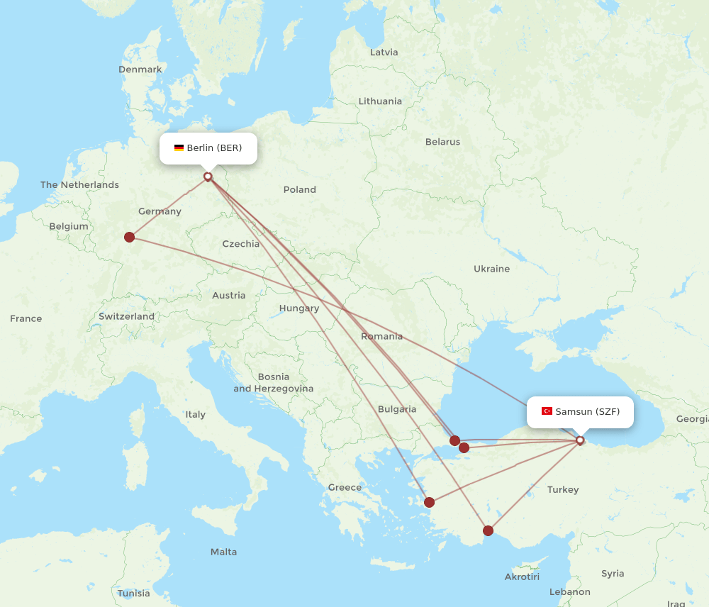 SZF-BER flight routes