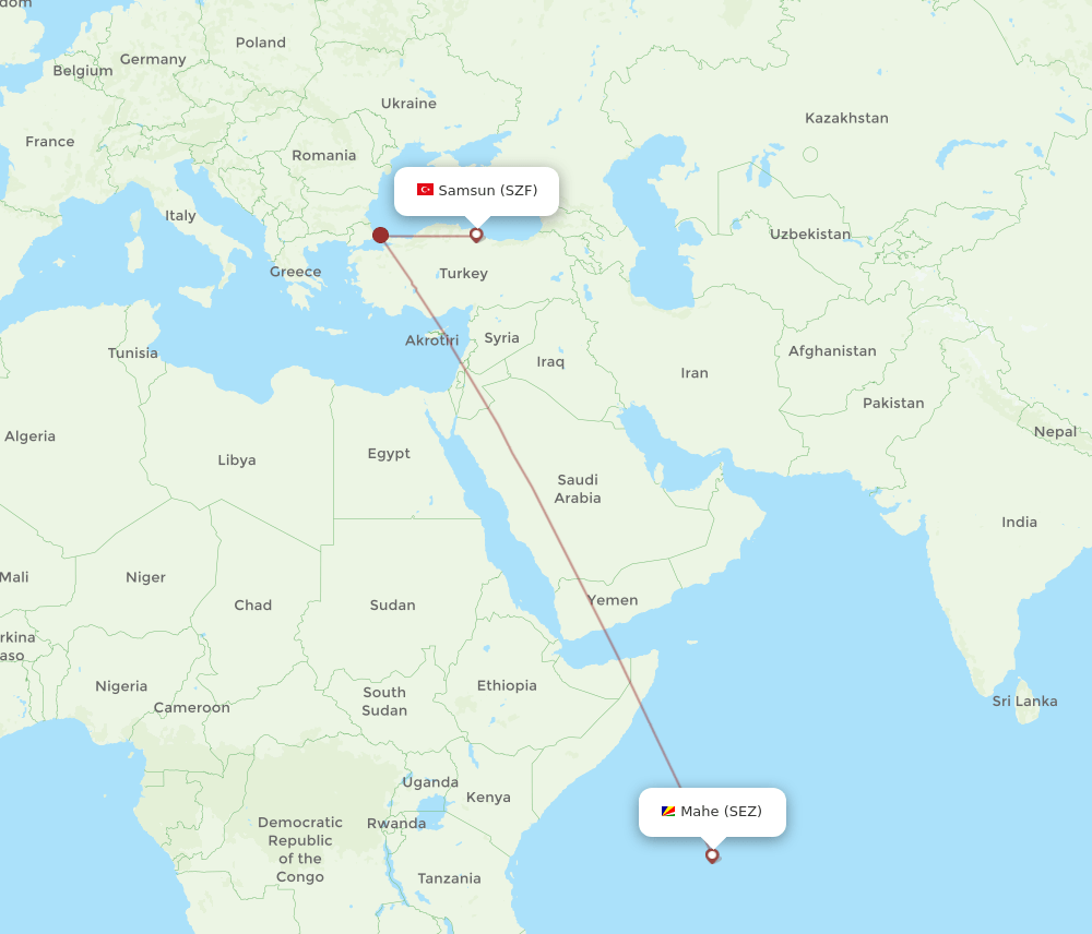SZF-SEZ flight routes