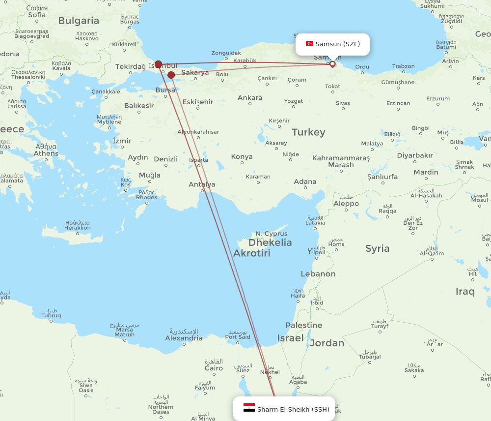 SZF-SSH flight routes