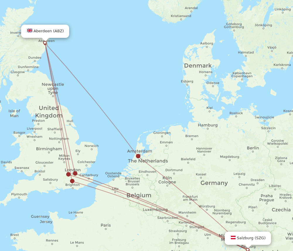 SZG-ABZ flight routes