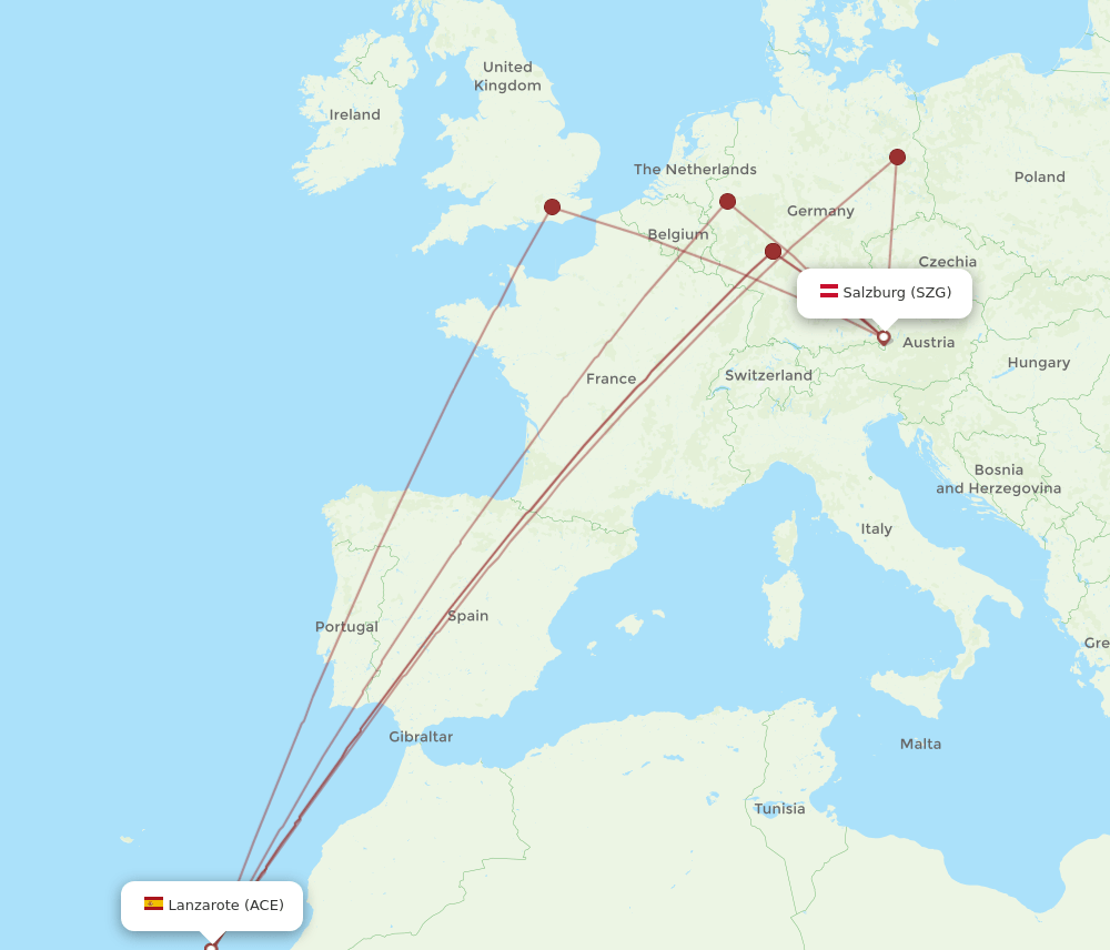SZG-ACE flight routes
