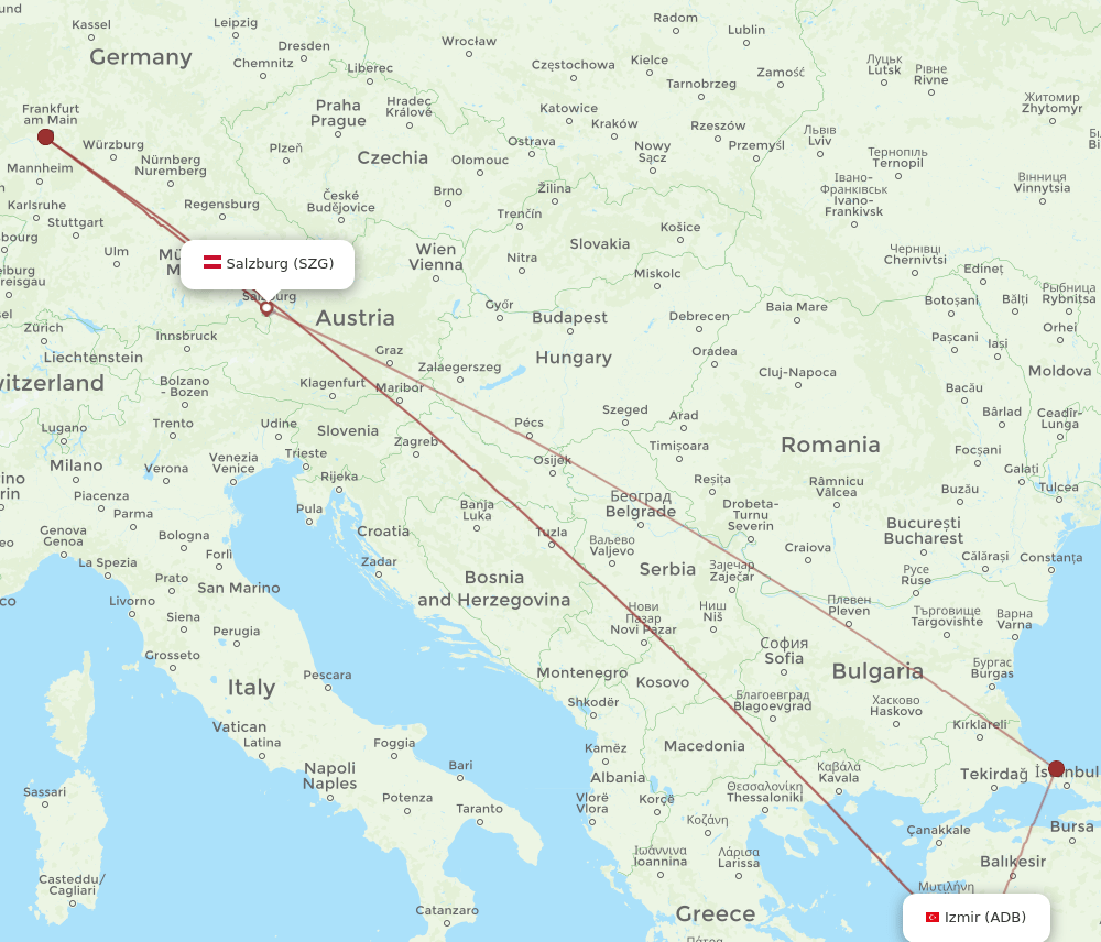 SZG-ADB flight routes