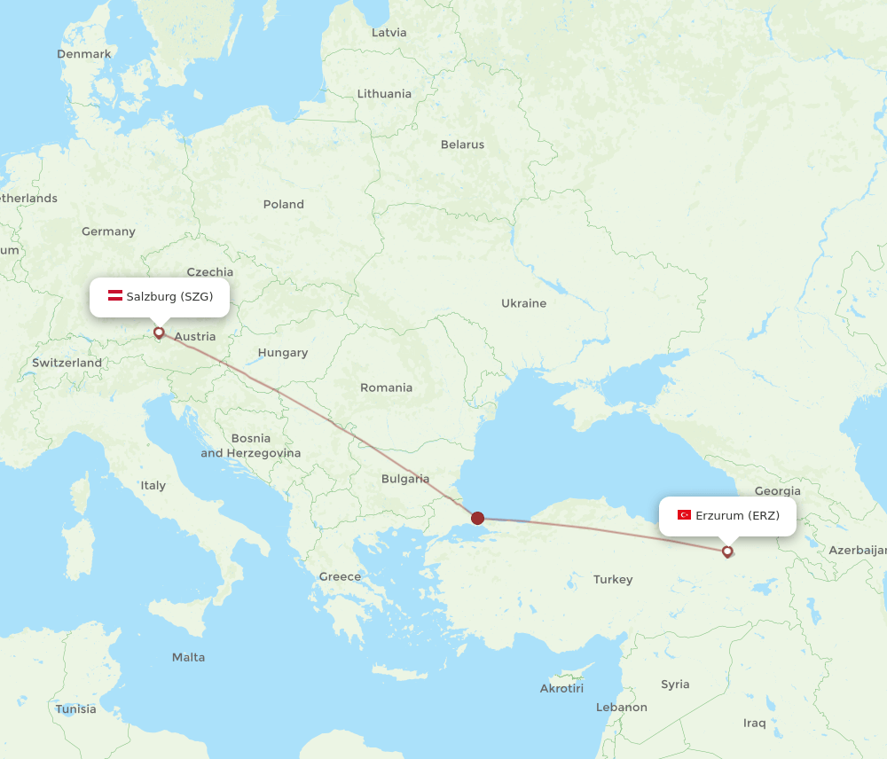 SZG-ERZ flight routes