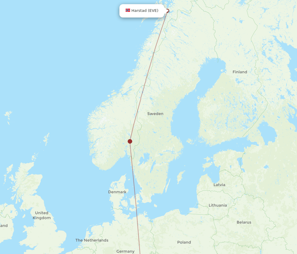 SZG-EVE flight routes