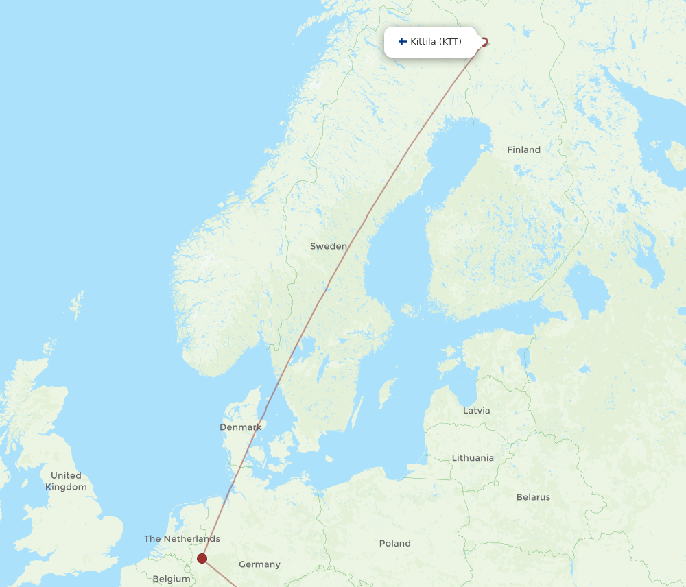 SZG-KTT flight routes