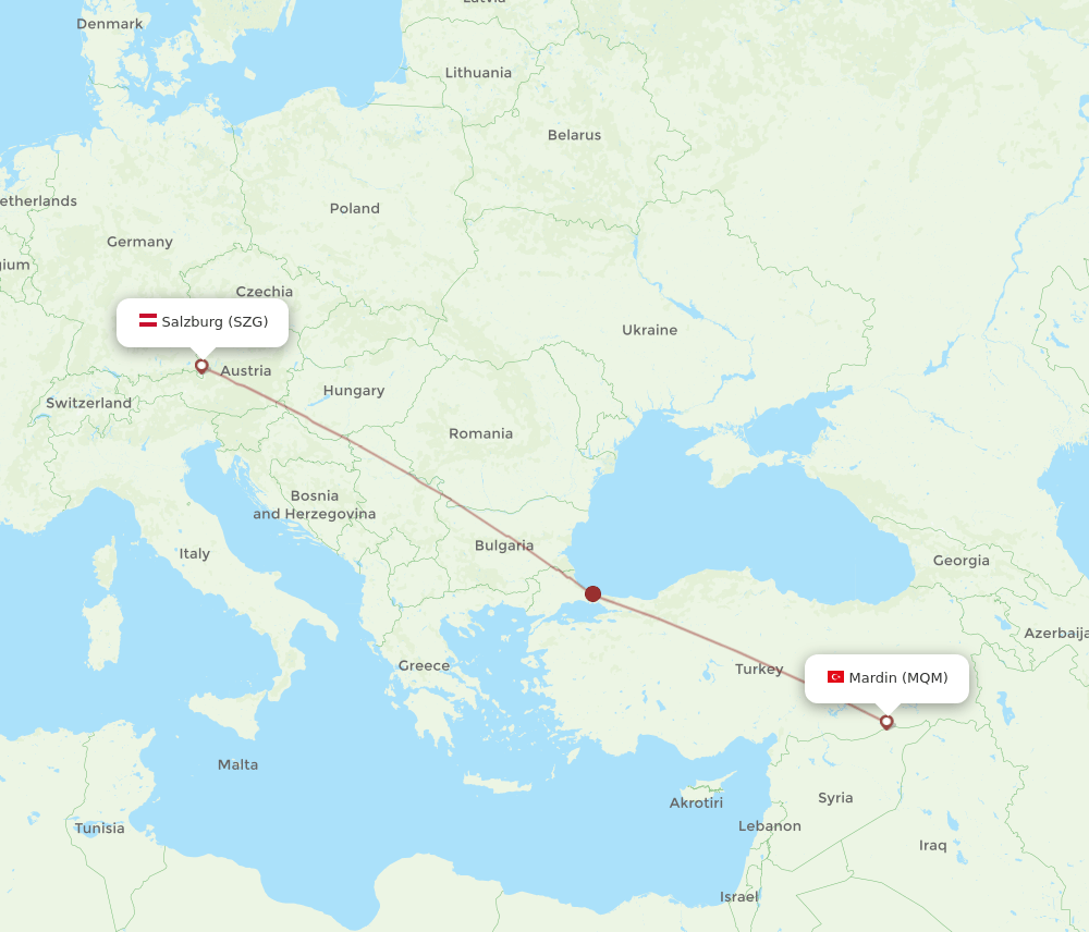 SZG-MQM flight routes