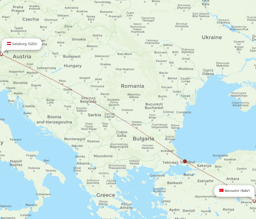 SZG-NAV flight routes